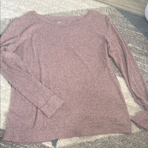 Women's Ribbed Knit Sweater - Mauve